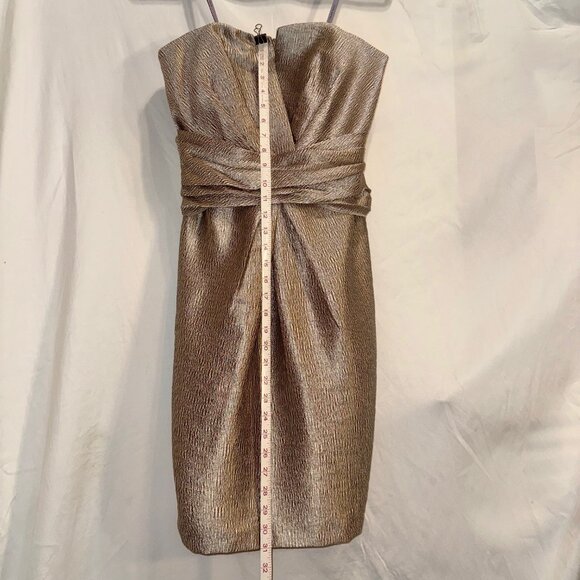 Vera Wang Lavender Label Gold Dress Size 10 NWT - Picture 13 of 15
